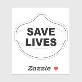 Salvando Vidas mascarar vinil adesivo