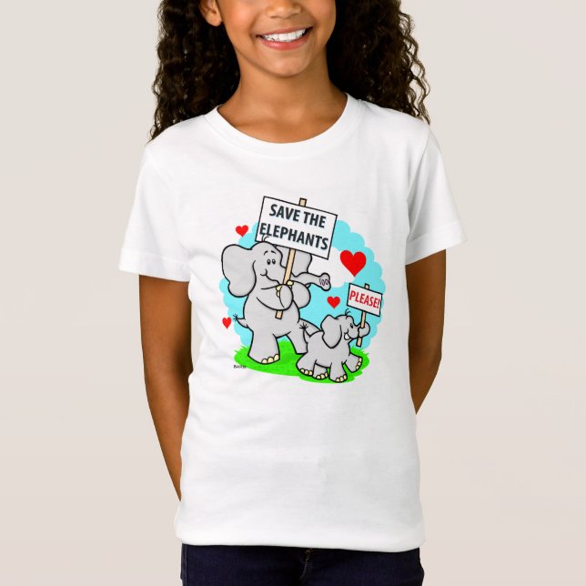 Salvar a camisa das meninas dos elefantes (Frente)