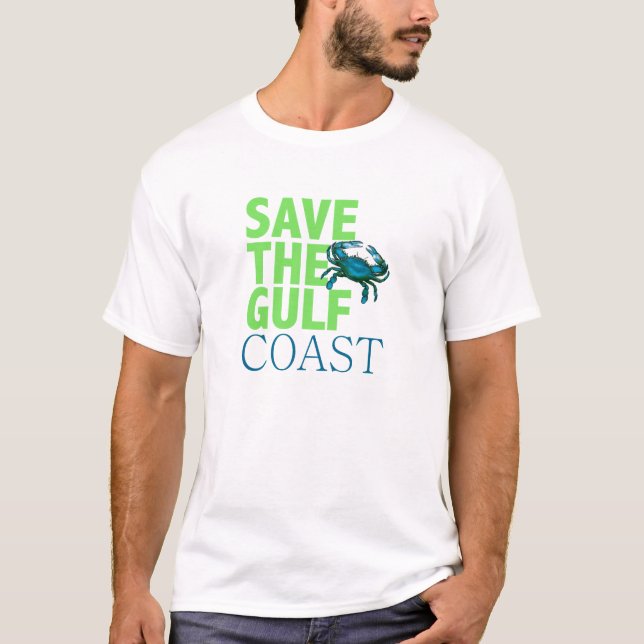 Salvar a camisa dos homens da costa do golfo (Frente)