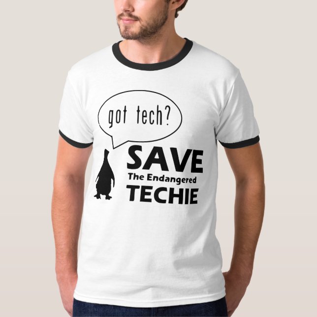 Salvar a camisa psta em perigo de Techie (Frente)