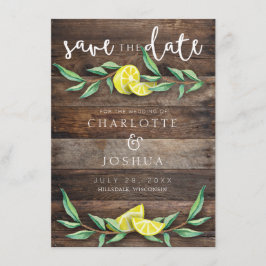 SALVAR A DATA | Cartão de Casamento Rustic Wood Le