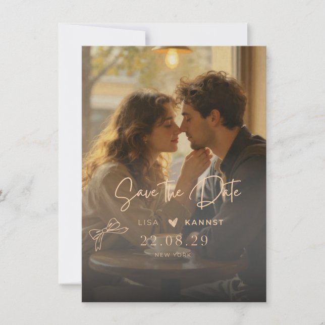 Salvar a Data Convite de Casamento | Romântico (Frente)