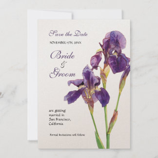 Salvar a data - Convite Iris Monograma Elegante