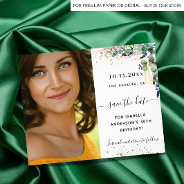 Salvar a data de aniversário do eucalipto verde fo