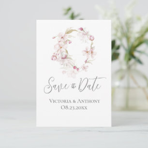 Salvar a Data de Casamento em Letra Floral Rosa