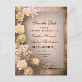 salvar a data do casamento vintage cartões postais