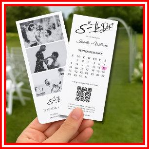 Salvar a Data Faixa de Fotos Elegante Código QR Ca