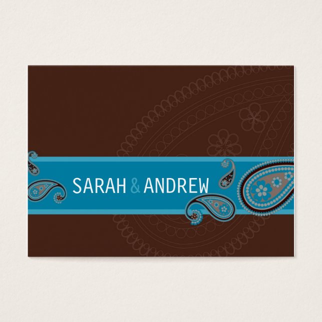 SALVAR A DATA :: Paisley - choc & teal (Frente)