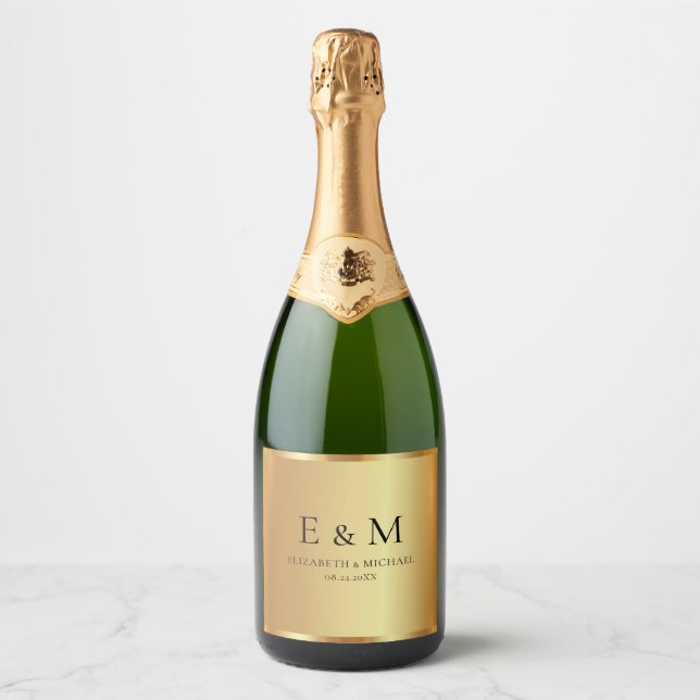 Salvar a Data Texto Personalizado Glamour Monogram (Frente)