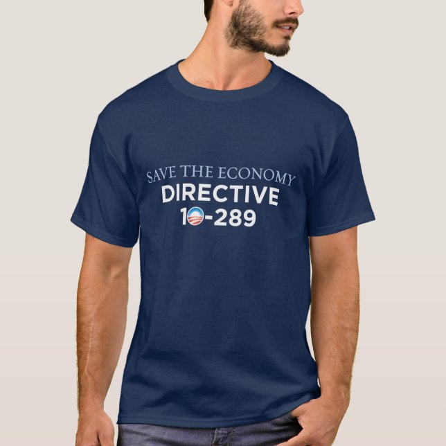 Salvar a economia - camisa escura de 10-289 (Frente)