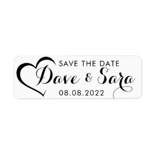 Salvar a etiqueta de Casamento Personalizado do Ca
