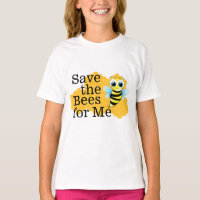 Salvar as abelhas para mim o t-shirt da menina