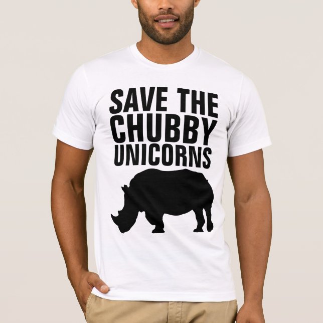 SALVAR AS t-shirts Engraçadas do CHUBBY UNICORNS (Frente)