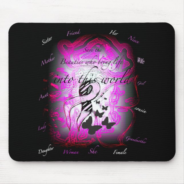 Salvar as vidas do mousepad da mulher (Frente)