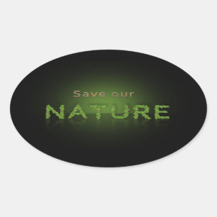 Salvar nossa natureza - etiqueta