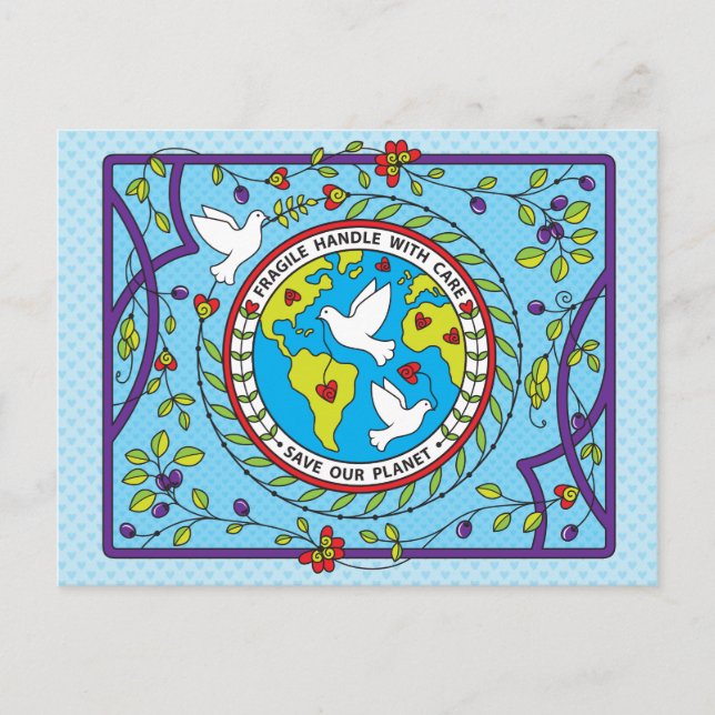 Salvar nosso planeta_ Cartão postal (Frente)