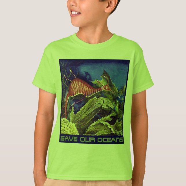 SALVAR NOSSO t-shirt dos OCEANOS (Frente)