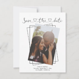 Salvar o Cartão de Casamento Fotográfico de Data L