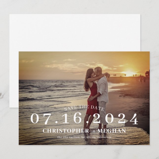 Salvar o cartão de data - Foto inteira (Frente/Verso)