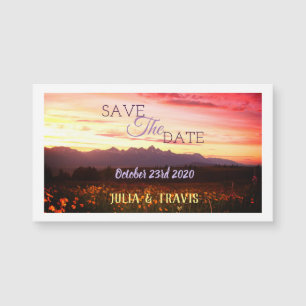 Salvar o cartão de ímã Date Teton Wedding