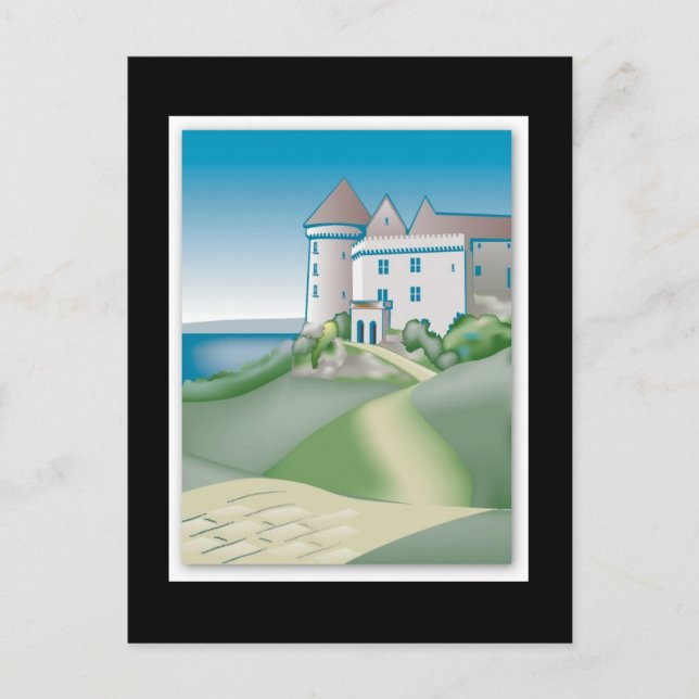 Salvar O Castelo De Casamento Medieval Do Cartão D (Frente)