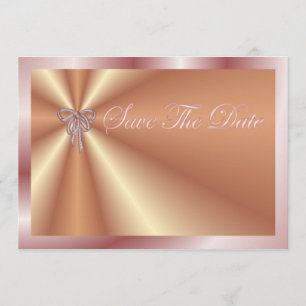 Salvar o convite da data com a fita das pérolas