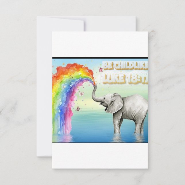 Salvar o Elefante de Convite de Data e a Escritura (Frente)