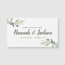 Salvar o ímã de Greenery* da data *Lovely