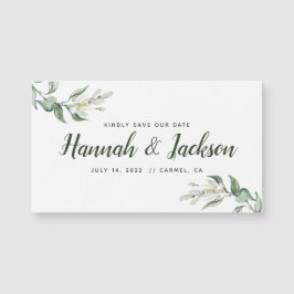 Salvar o ímã de Greenery* da data *Lovely