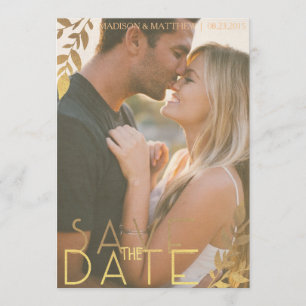 Salvar o ouro rústico do vintage do convite da