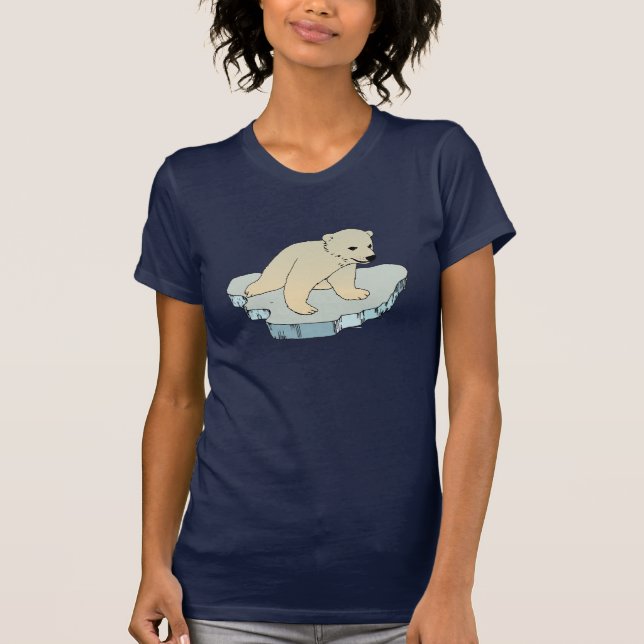 Salvar o t-shirt das mulheres do urso polar (Frente)