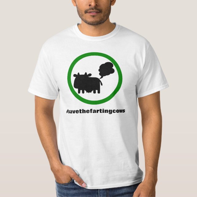 Salvar o t-shirt das vacas Farting (Frente)