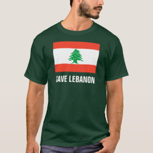 Salvar o t-shirt de Líbano Forest Green