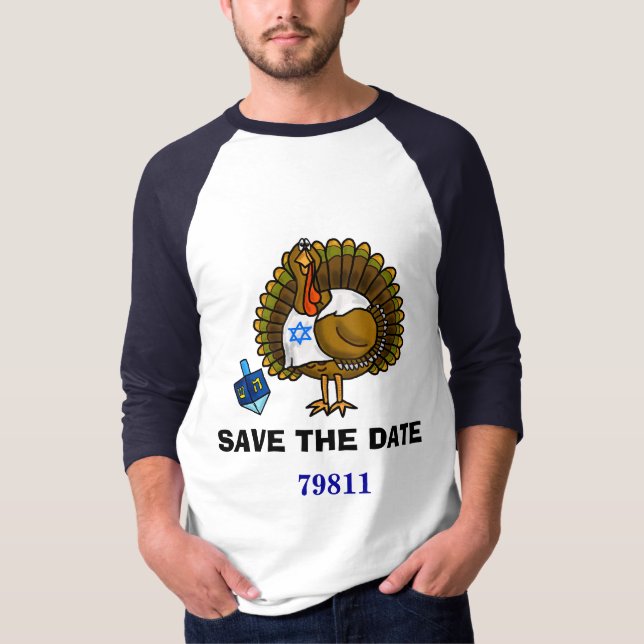 Salvar o t-shirt de Thanksgivukkah da data 79811 (Frente)