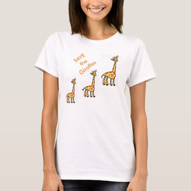 Salvar o t-shirt dos girafas (Frente)