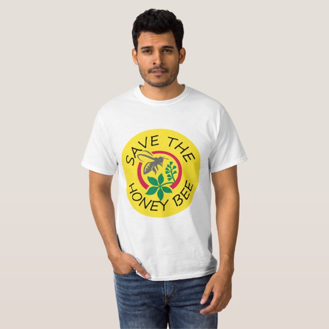 "Salvar t-shirt da abelha do mel" (Frente Completa)