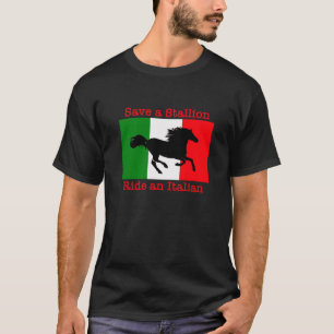 Salvar um passeio do garanhão um t-shirt italiano