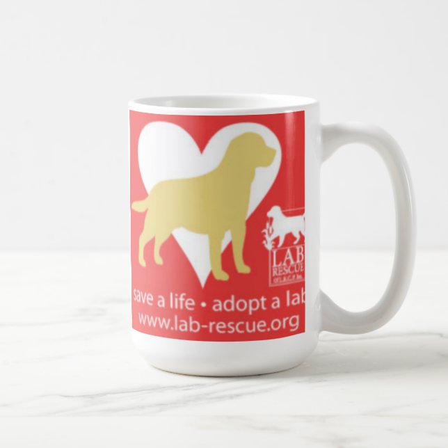 Salvar uma vida adotam uma caneca do laboratório, (Direita)