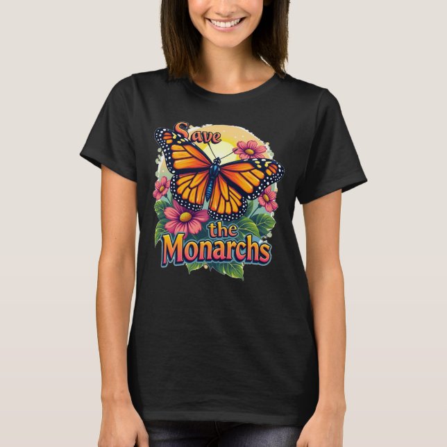 Salve a Camisa Floral das Mulheres da Borboleta Mo (Frente)