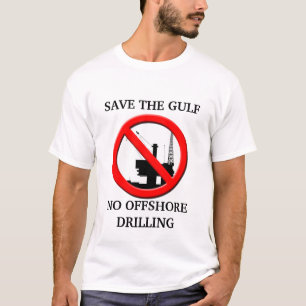 Salve a camiseta do Golfo NO Offshore Drill Mens.