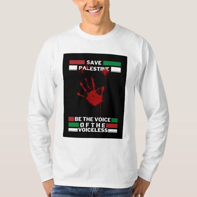 Salve a camiseta masculina da Palestina | Palestin (Frente)