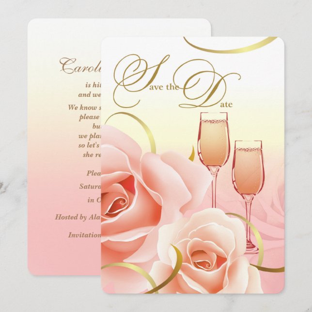 Salve a data. Anúncios de Festa de aniversário sec (Frente/Verso)