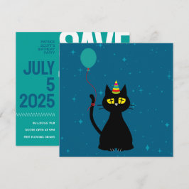 SALVE A DATA! - Cartão de Aniversário de Gato Dive
