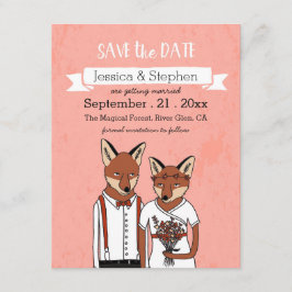 Salve a Data - Cartão de Raposas Apaixonadas