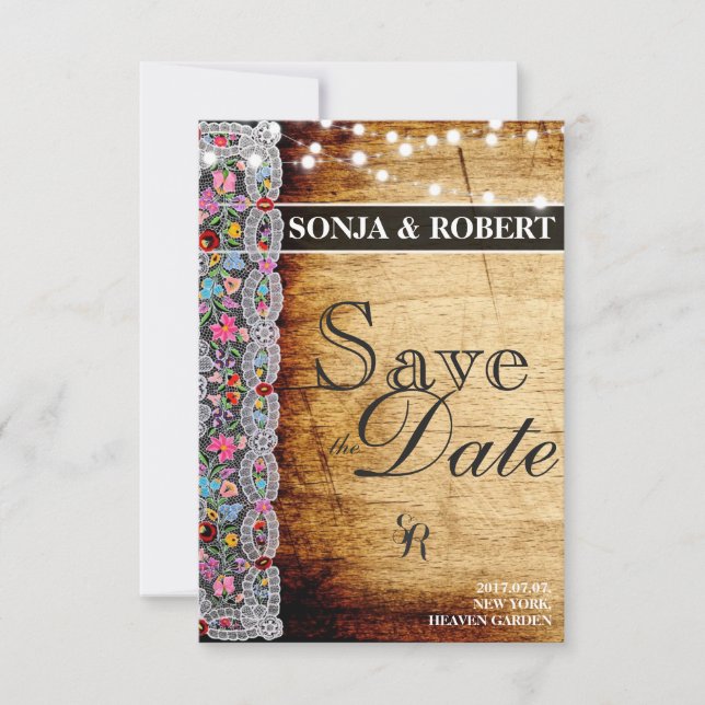 Salve a data - Cartão Kalocsai húngaro (Frente)