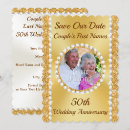 Salve a data de 50 anos, foto personalizada