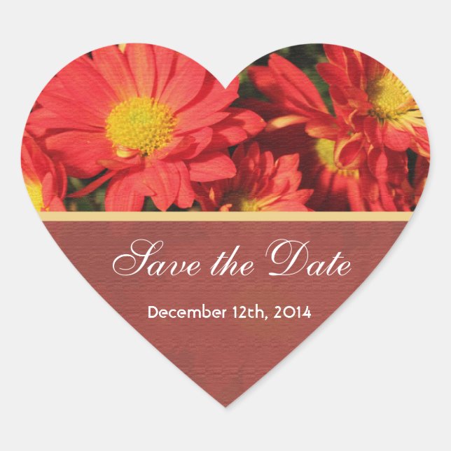 Salve a data dos adesivos florais de casamento (Frente)