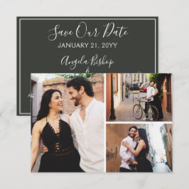 Salve A Data Elegante Blush Floral 3 Cartões com f