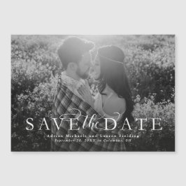 Salve a data simples, elegante, um ímã fotográfico