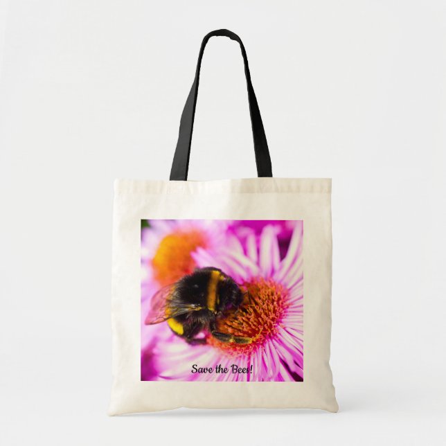 "Salve as Abelhas" em uma bolsa de Tote Flor (Frente)
